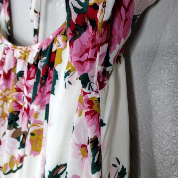 Umgee Bloomcore Floral Lace Cold Shoulder Casual Dress Sz S - Picture 6 of 16